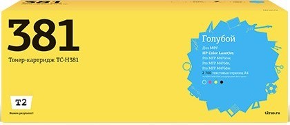 Лазерный картридж T2 TC-H381 для принтеров HP Color LaserJet Pro M476nw/ M476dn/ M476dw (2700 стр.) голубой, с чипом