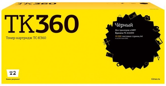 Тонер-картридж T2 TC-K360 для принтеров Kyocera FS-4020DN (20000 стр.) черный, с чипом