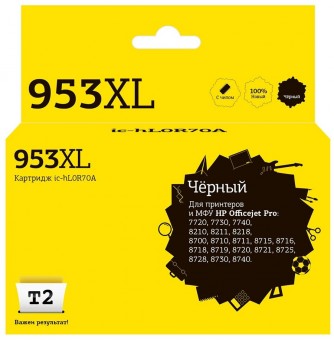 Струйный картридж T2 IC-HL0S70A №953XL для принтеров HP OfficeJet Pro 7720/ 7730/ 7740/ 8210/ 8710/ 8720/ 8730/ 8740 черный Струйный картридж T2 IC-HL0S70A №953XL для принтеров HP OfficeJet Pro 7720/ 7730/ 7740/ 8210/ 8710/ 8720/ 8730/ 8740 черный