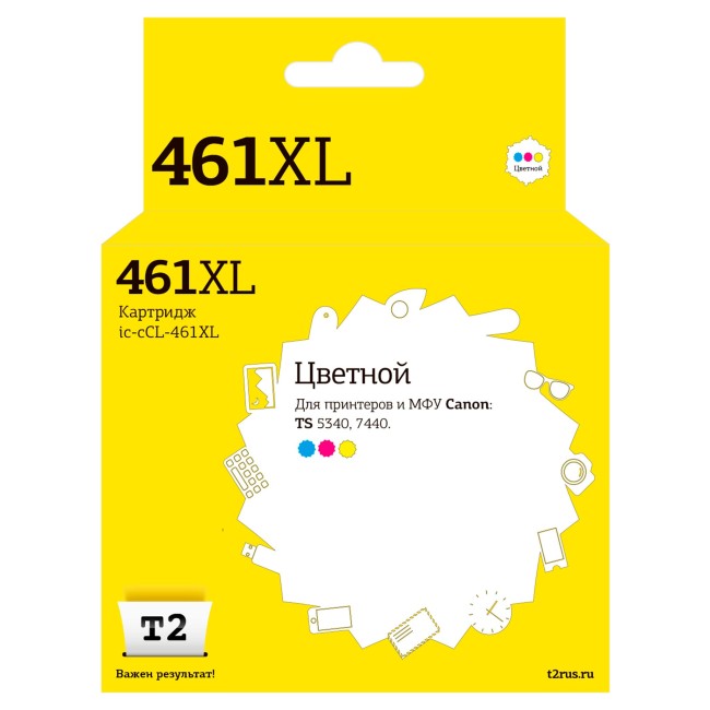 Струйный картридж T2 IC-CCL461XL для принтеров Canon PIXMA TS5340/ 7740, цветной, с чипом Струйный картридж T2 IC-CCL461XL для принтеров Canon PIXMA TS5340/ 7740, цветной, с чипом
