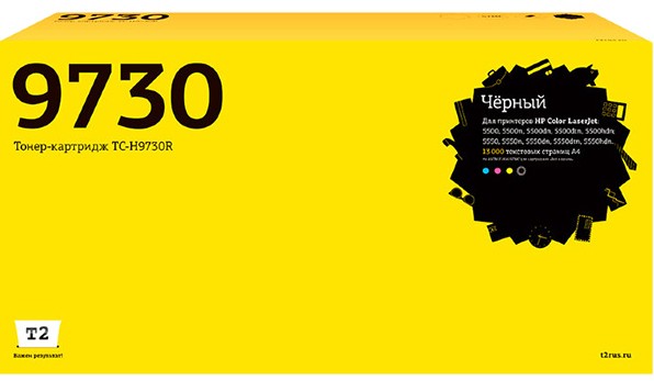 Лазерный картридж T2 TC-H9730R для принтеров HP Color LaserJet 5500/ 5550 (13000 стр.) черный, с чипом Лазерный картридж T2 TC-H9730R для принтеров HP Color LaserJet 5500/ 5550 (13000 стр.) черный, с чипом