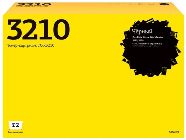 Лазерный картридж T2 TC-X3210 для принтеров Xerox WorkCentre 3210/ 3220 (4100 стр.) черный с чипом 106R01487 Лазерный картридж T2 TC-X3210 для принтеров Xerox WorkCentre 3210/ 3220 (4100 стр.) черный с чипом 106R01487