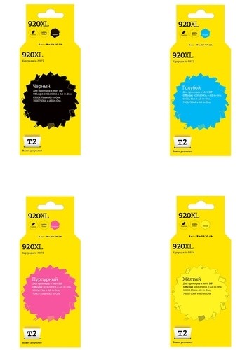 Комплект струйных картриджей T2 IC-H178_MP для принтеров HP 178 черный, голубой, пурпурный, желтый Комплект струйных картриджей T2 IC-H178_MP для принтеров HP 178 черный, голубой, пурпурный, желтый