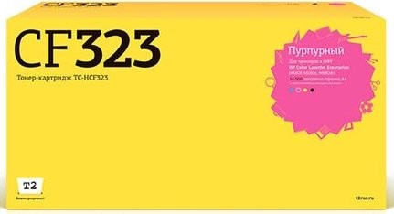 Лазерный картридж T2 TC-HCF323 для принтеров HP CLJ Enterprise M680f/ M680z/ M680dn (16500стр.) пурпурный, с чипом
