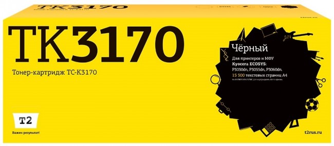 Тонер-картридж T2 TC-K3170 для принтеров Kyocera P3050dn/ P3055dn/ P3060dn (15500 стр.) черный, с чипом