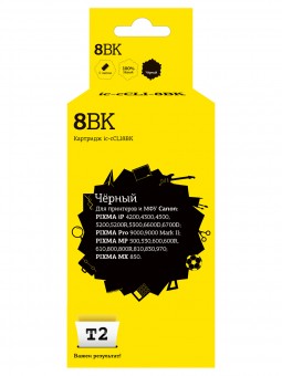 Струйный картридж T2 IC-CCLI-8BK для принтеров Canon PIXMA iP4200/ 4300/ 5200/ Pro9000/ MP500/ 600 черный, с чипом Струйный картридж T2 IC-CCLI-8BK для принтеров Canon PIXMA iP4200/ 4300/ 5200/ Pro9000/ MP500/ 600 черный, с чипом