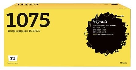 Лазерный картридж T2 TC-B1075 для принтеров Brother HL-1110R/ DCP1510R/ MFC1810 (1000 стр.) черный Лазерный картридж T2 TC-B1075 для принтеров Brother HL-1110R/ DCP1510R/ MFC1810 (1000 стр.) черный