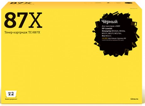 Лазерный картридж T2 TC-H87X для принтеров HP LJ Pro M501n/ Enterprise M506/ M527 (18000стр.), черный, с чипом