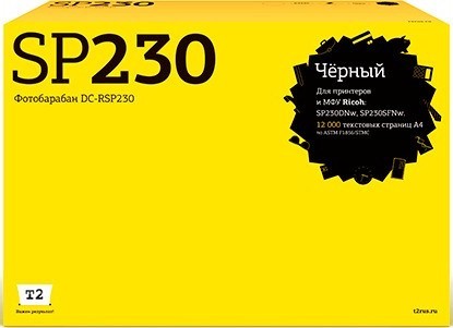 Драм-картридж T2 DC-RSP230 для принтеров Ricoh SP230DNw/ 230SFNw (12000 стр.) черный Драм-картридж T2 DC-RSP230 для принтеров Ricoh SP230DNw/ 230SFNw (12000 стр.) черный