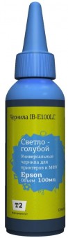Чернила T2 IB-E100LC универсальные для принтеров Epson, цвет светло-голубой (100мл.)