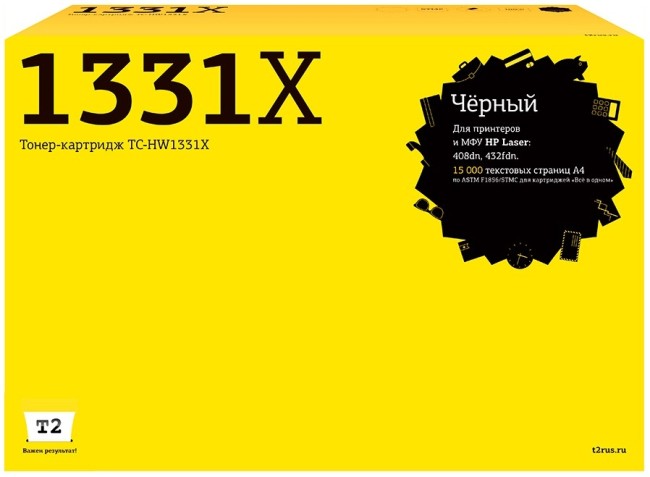Лазерный картридж T2 TC-HW1331X для принтеров HP Laser 408dn/ 432fdn MFP (15000 стр.) черный, с чипом Лазерный картридж T2 TC-HW1331X для принтеров HP Laser 408dn/ 432fdn MFP (15000 стр.) черный, с чипом