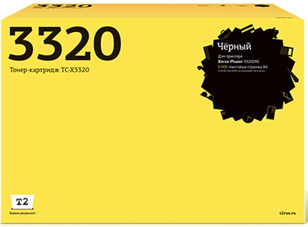 Лазерный картридж T2 TC-X3320 для принтеров Xerox Phaser 3320DNI (11000 стр.) с чипом 106R02306 черный