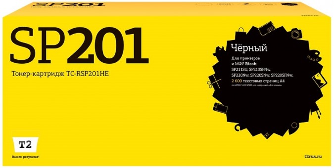 Лазерный картридж T2 TC-RSP201HE для принтеров Ricoh SP211SU/ SP213SFNw/ SP220Nw/ SP220SNw/ SP220SFNw (2600 стр.) черный, с чипом