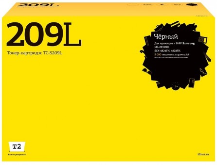 Лазерный картридж T2 TC-S209L для принтеров Samsung ML-2855ND/ SCX-4824FN/ 4828FN (5000 стр.) черный с чипом