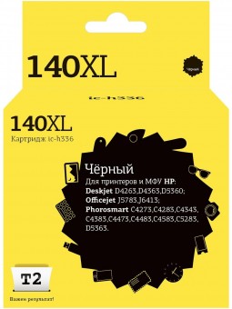 Струйный картридж T2 IC-H336 №140XL для принтеров HP Deskjet D4263/ D5360/ Officejet J5783/ J6413/ Photosmart C4273, черный