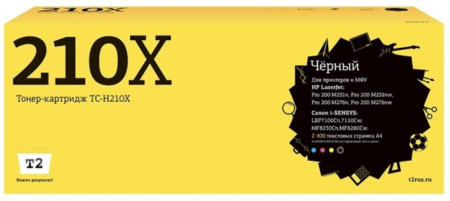 Лазерный картридж T2 TC-H210X для принтеров HP LJ Pro 200 M251n/ MFP M276n/ 276nw (2400 стр.) черный, с чипом