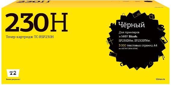 Лазерный картридж T2 TC-RSP230H для принтеров Ricoh SP230DNw/ 230SFNw (3000 стр.) черный