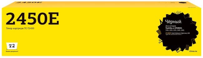 Тонер-картридж T2 TC-T2450 для принтеров Toshiba e-STUDIO 195/ 223/ 225/ 243/ 245 (25000 стр.) черный Тонер-картридж T2 TC-T2450 для принтеров Toshiba e-STUDIO 195/ 223/ 225/ 243/ 245 (25000 стр.) черный