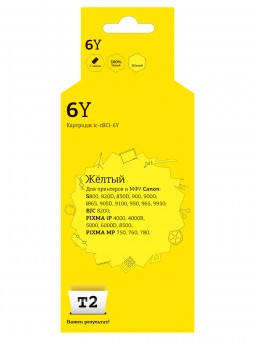 Струйный картридж T2 IC-CBCI-6Y для принтеров Canon S800/ 900/ i865/ 950D/ PIXMA iP4000/ 5000/ MP750/ 780 желтый